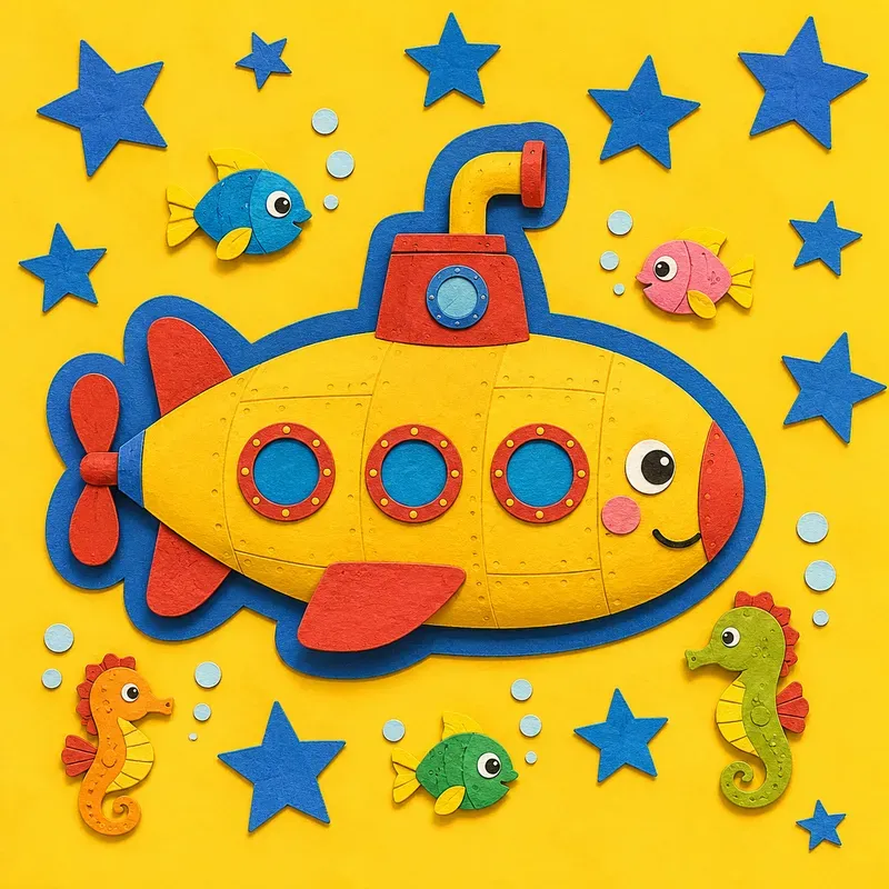 Retro Childrens Cutpaper Art Sets