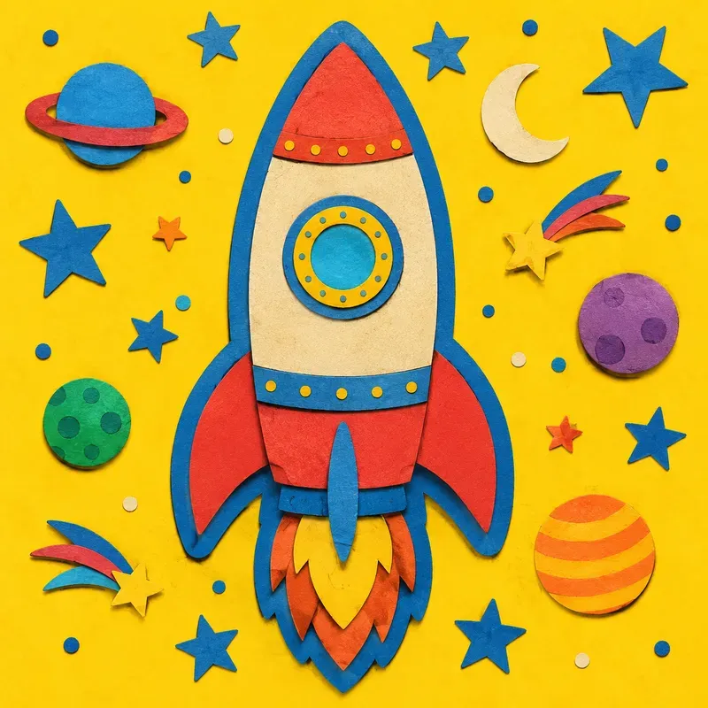 Retro Childrens Cutpaper Art Sets