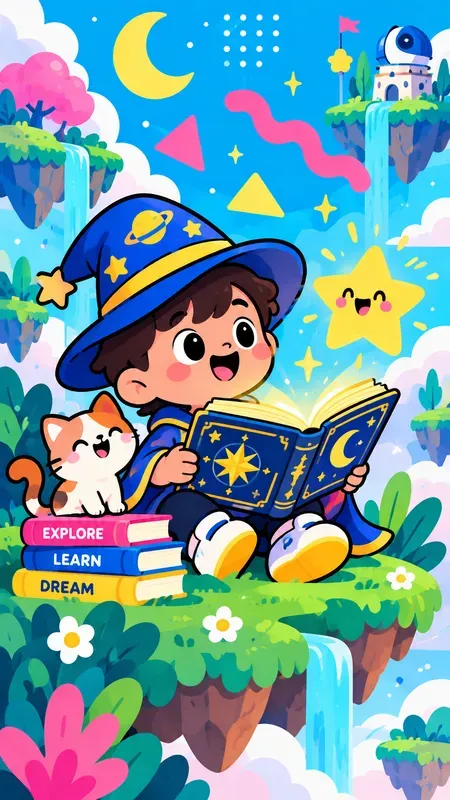 Vibrant Memphis Kids App Onboarding Art