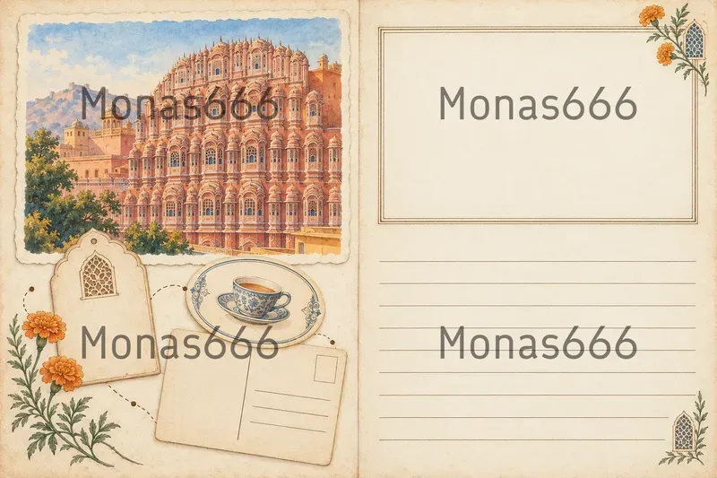 Vintage Travel Journal Page Spreads