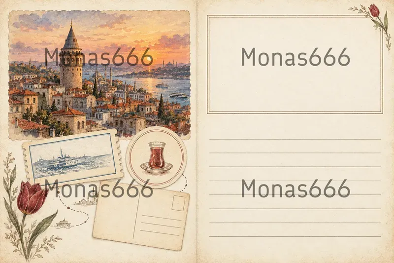 Vintage Travel Journal Page Spreads