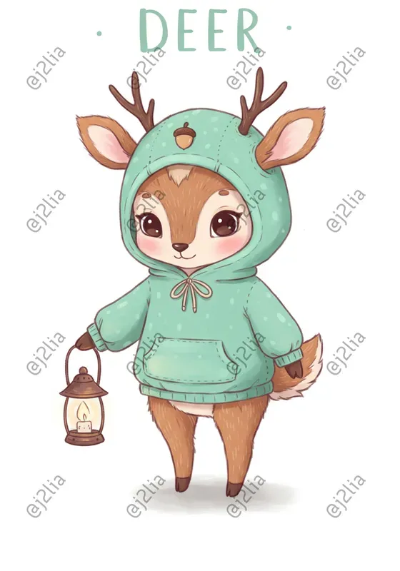 Sweet Animal Characters With Text Headers