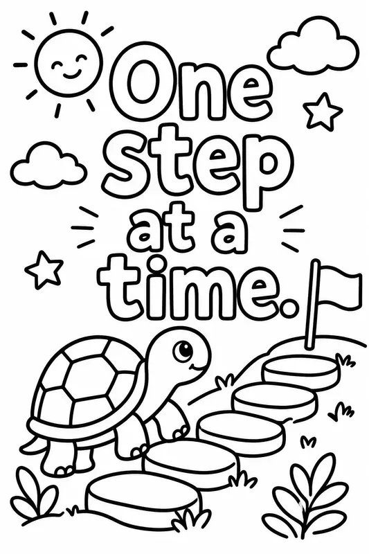 Kids Motivational Quotes Coloring Pages