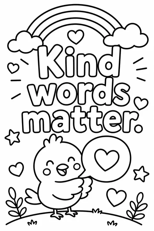Kids Motivational Quotes Coloring Pages