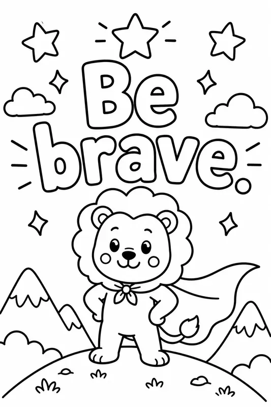 Kids Motivational Quotes Coloring Pages
