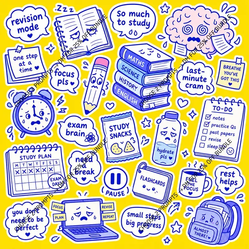 Cute Burnout Sticker Sheets