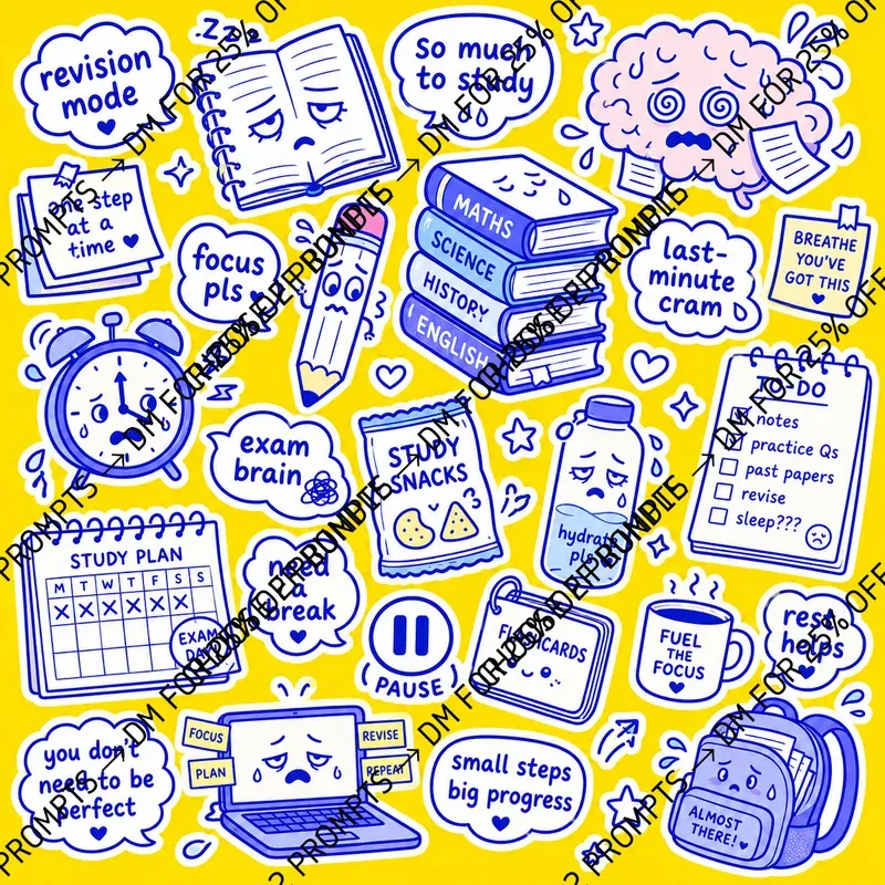 Cute Burnout Sticker Sheets