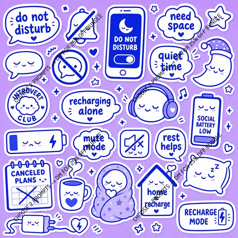Cute Burnout Sticker Sheets