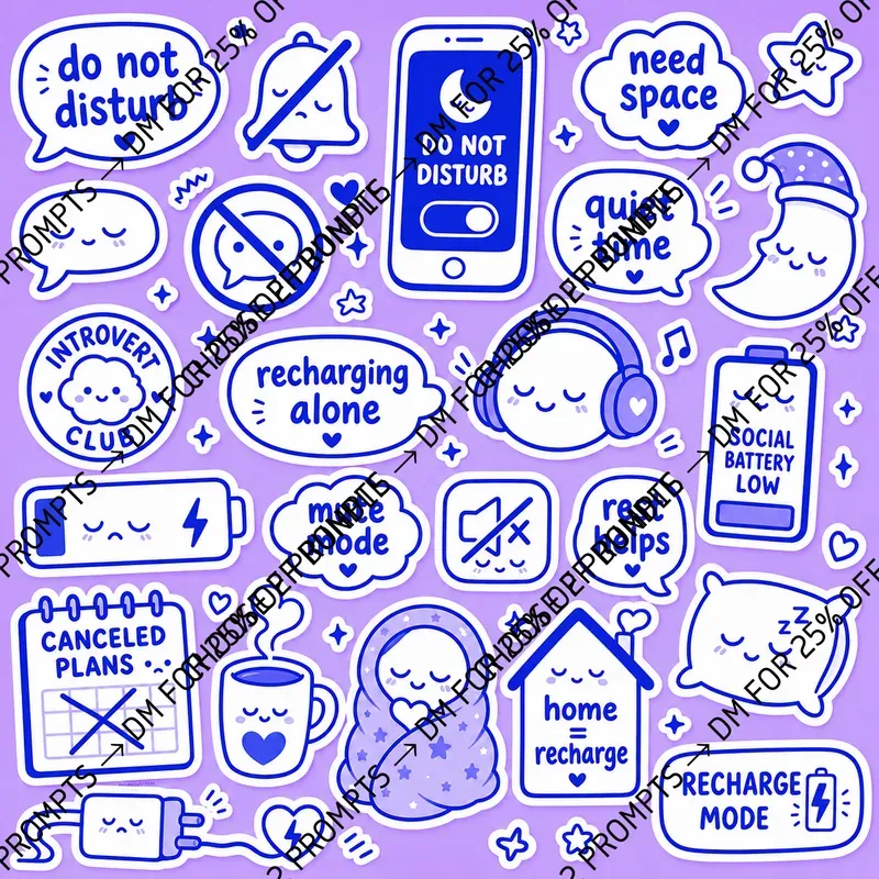 Cute Burnout Sticker Sheets