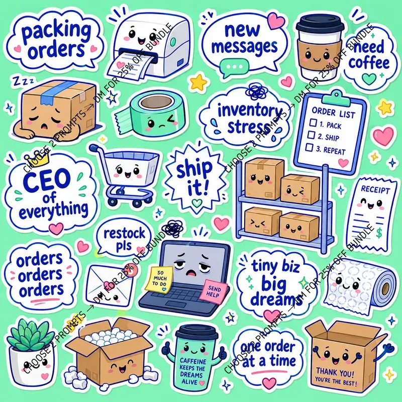 Cute Burnout Sticker Sheets