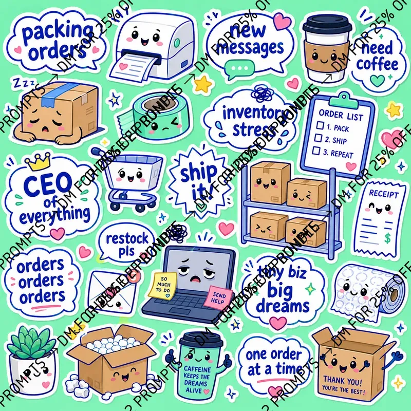 Cute Burnout Sticker Sheets