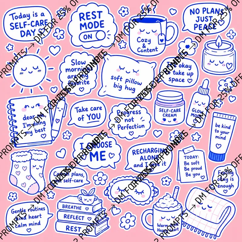 Cute Burnout Sticker Sheets