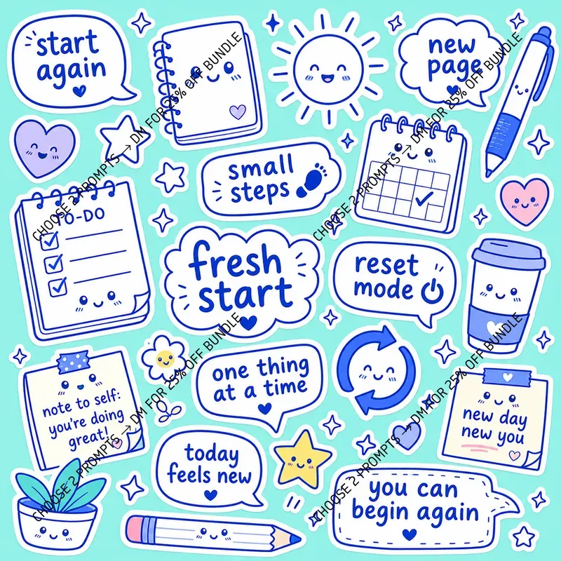 Cute Burnout Sticker Sheets
