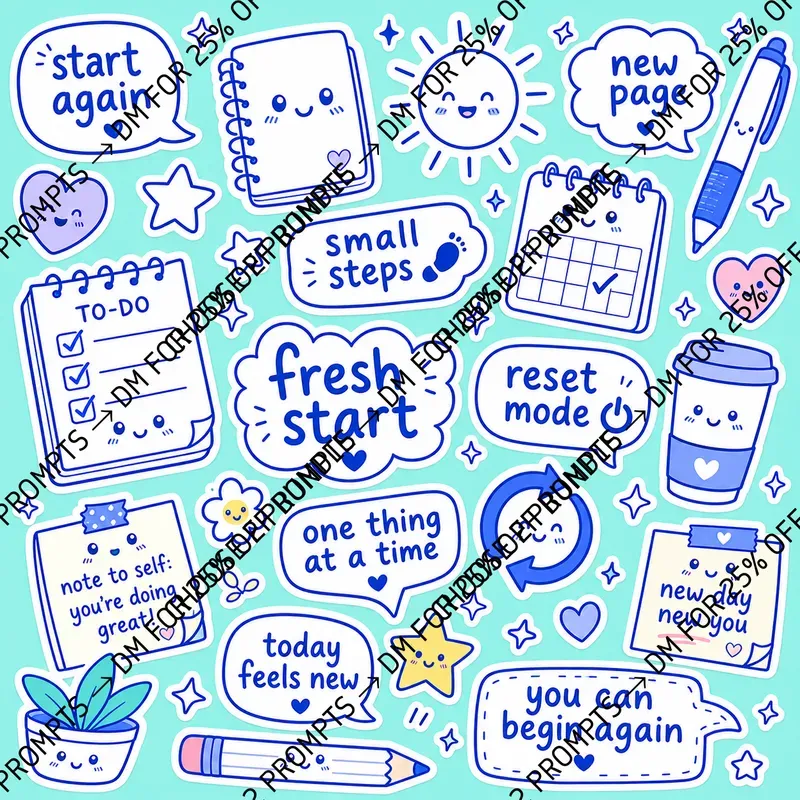 Cute Burnout Sticker Sheets