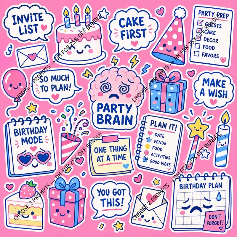 Cute Burnout Sticker Sheets