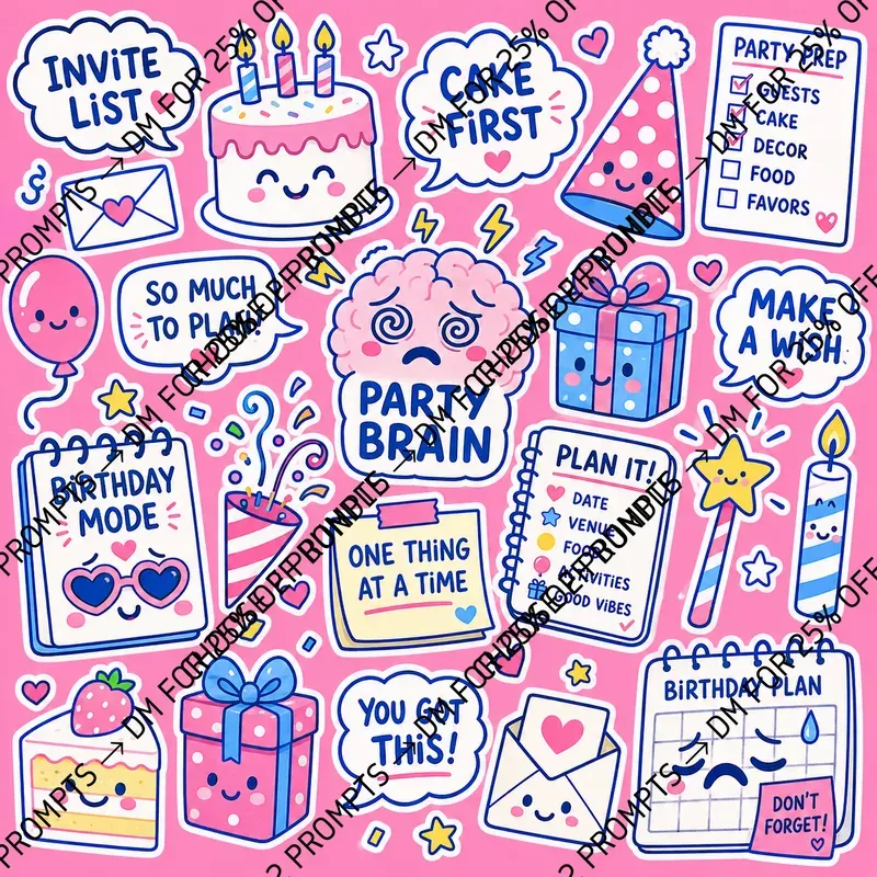 Cute Burnout Sticker Sheets