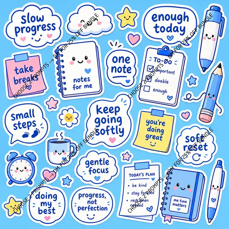 Cute Burnout Sticker Sheets