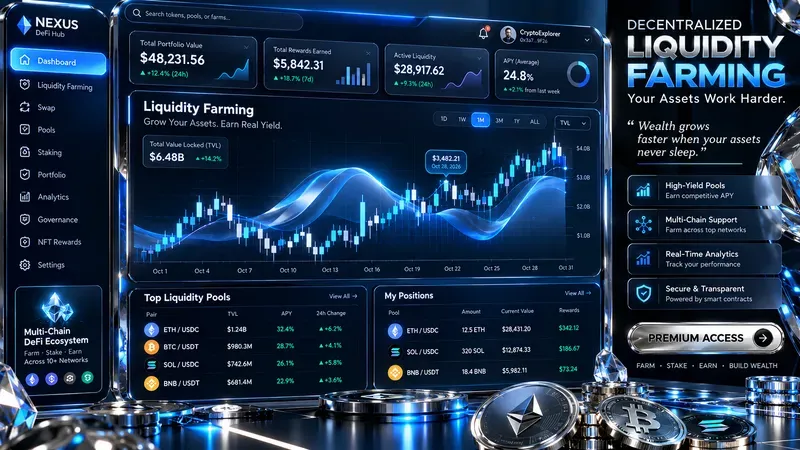 Glossy 3D Metallic Fintech UI Dashboards