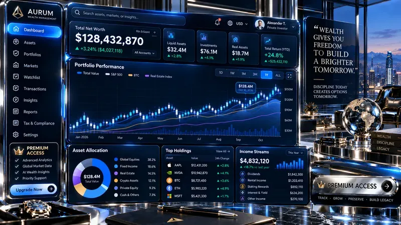 Glossy 3D Metallic Fintech UI Dashboards