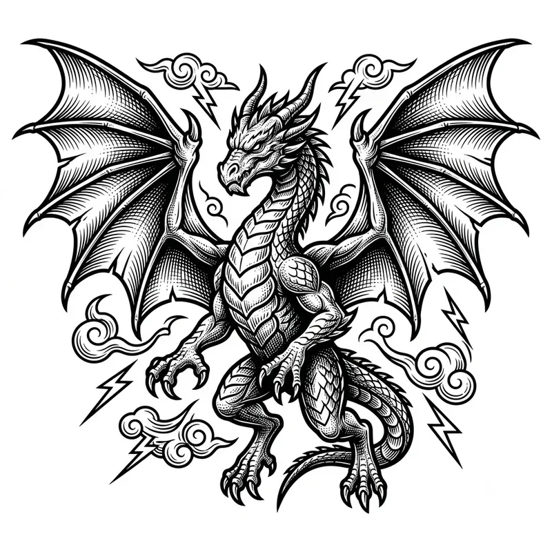 Bold Black Line Art