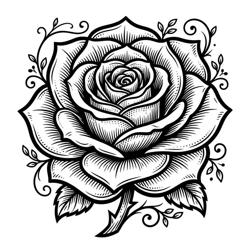 Bold Black Line Art