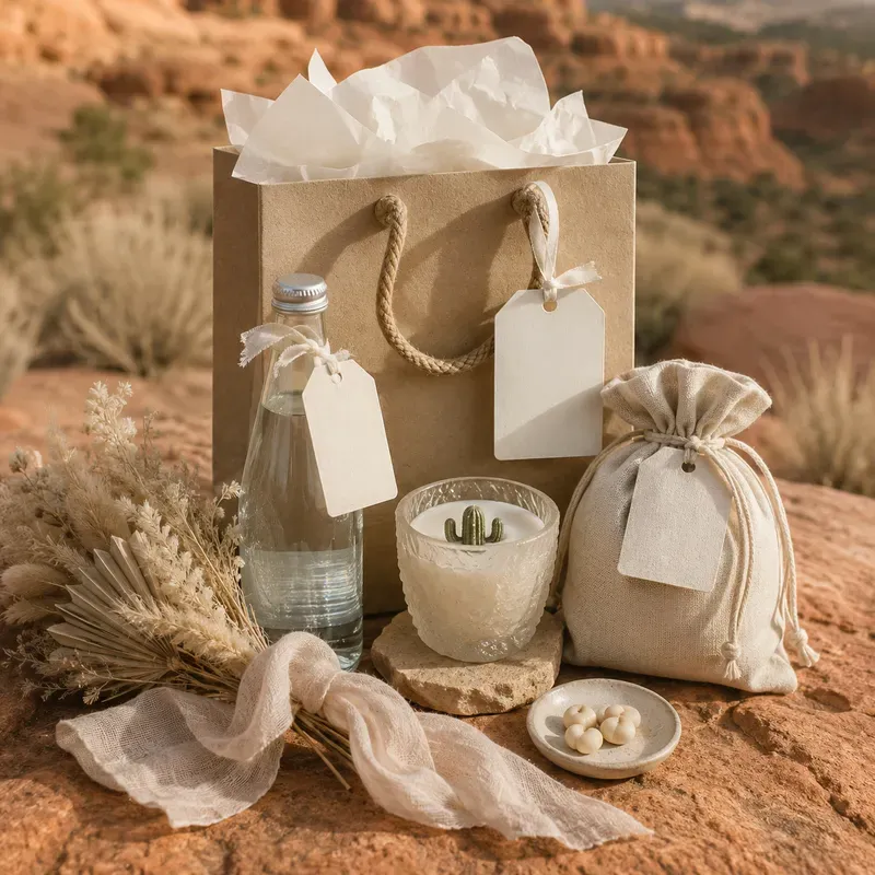 Wedding Welcome Gift Bag Flatlay Builders