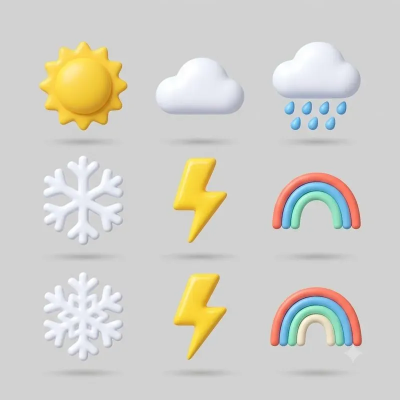3D Icon Sets Claymorphism Studio