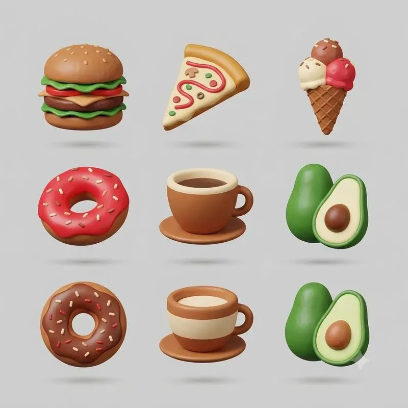 3D Icon Sets Claymorphism Studio