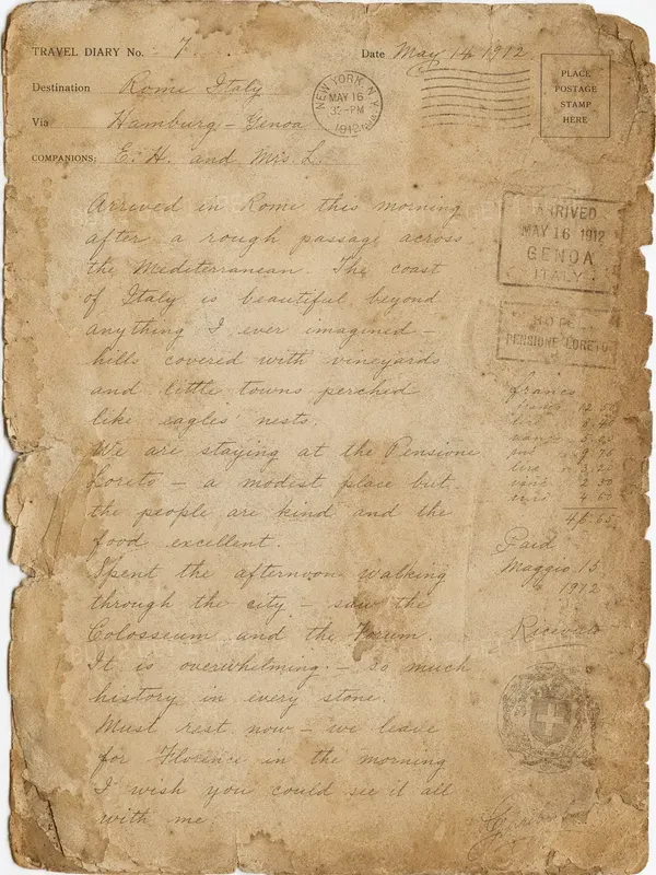 Vintage Antique Scrapbook Pages