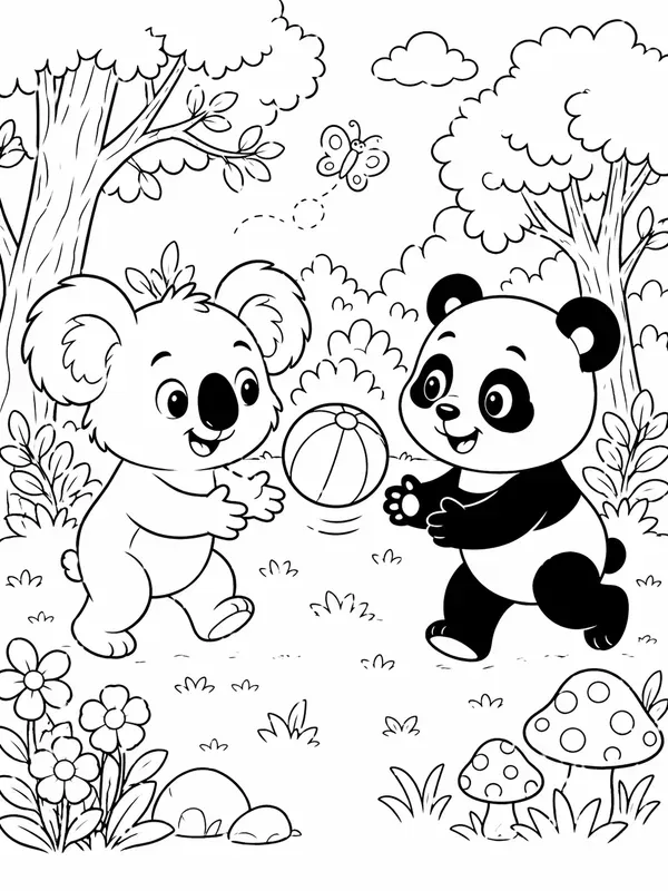 Animal And Friends Coloring Pages