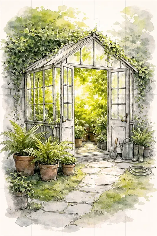 Artistic Ink Watercolor Scenes