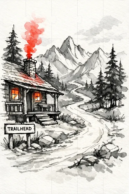 Artistic Ink Watercolor Scenes