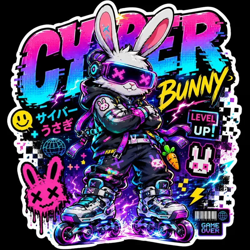 Fierce Cute Mascot Sticker Tshirts