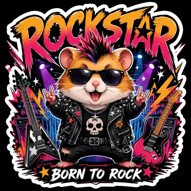 Fierce Cute Mascot Sticker Tshirts