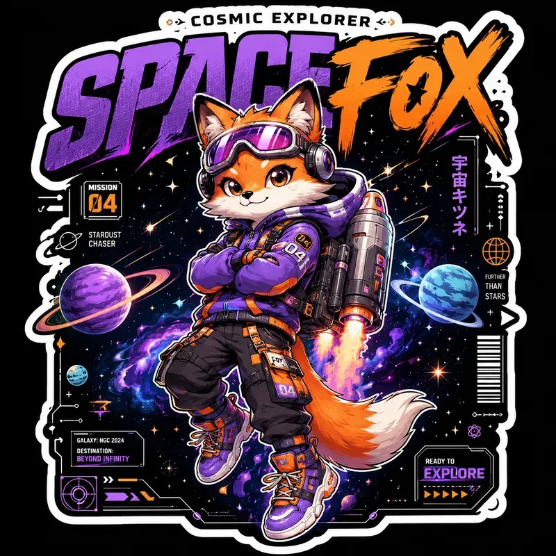 Fierce Cute Mascot Sticker Tshirts
