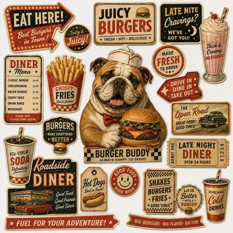 Retro Fastfood Ephemera