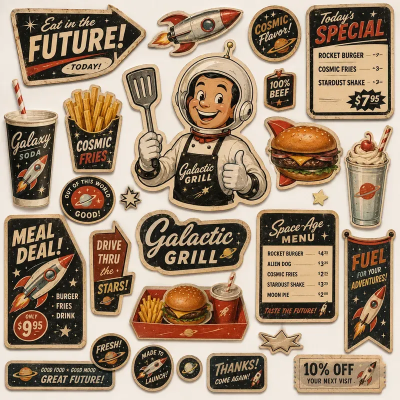 Retro Fastfood Ephemera