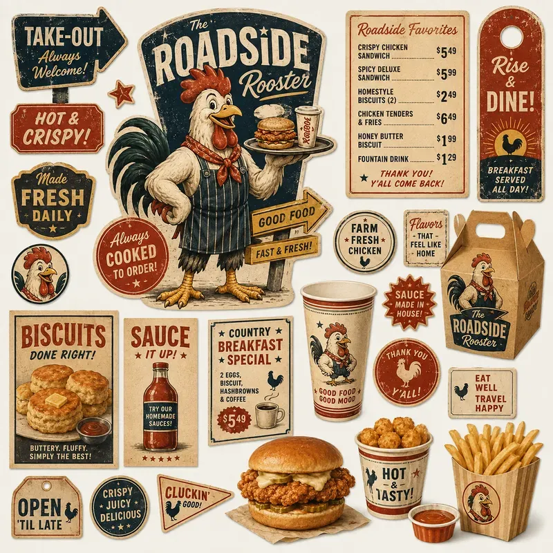 Retro Fastfood Ephemera