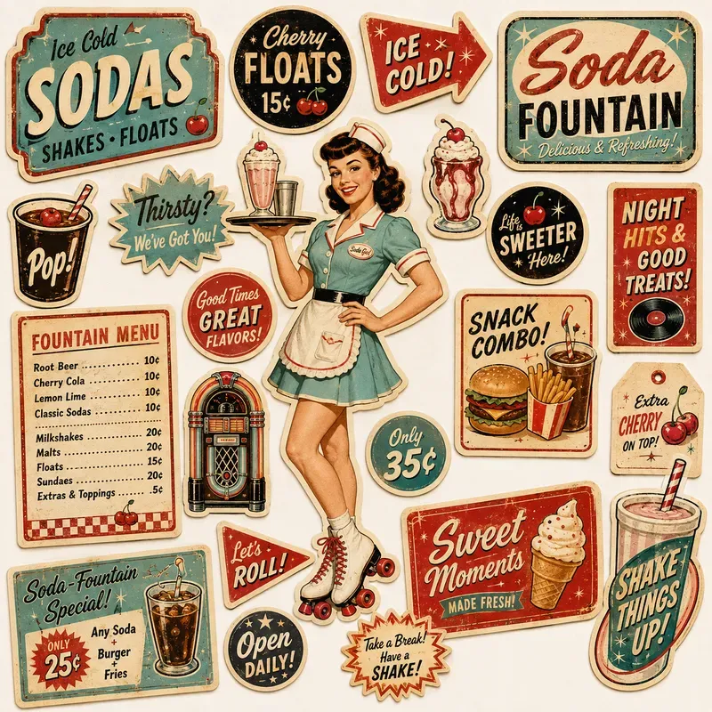 Retro Fastfood Ephemera