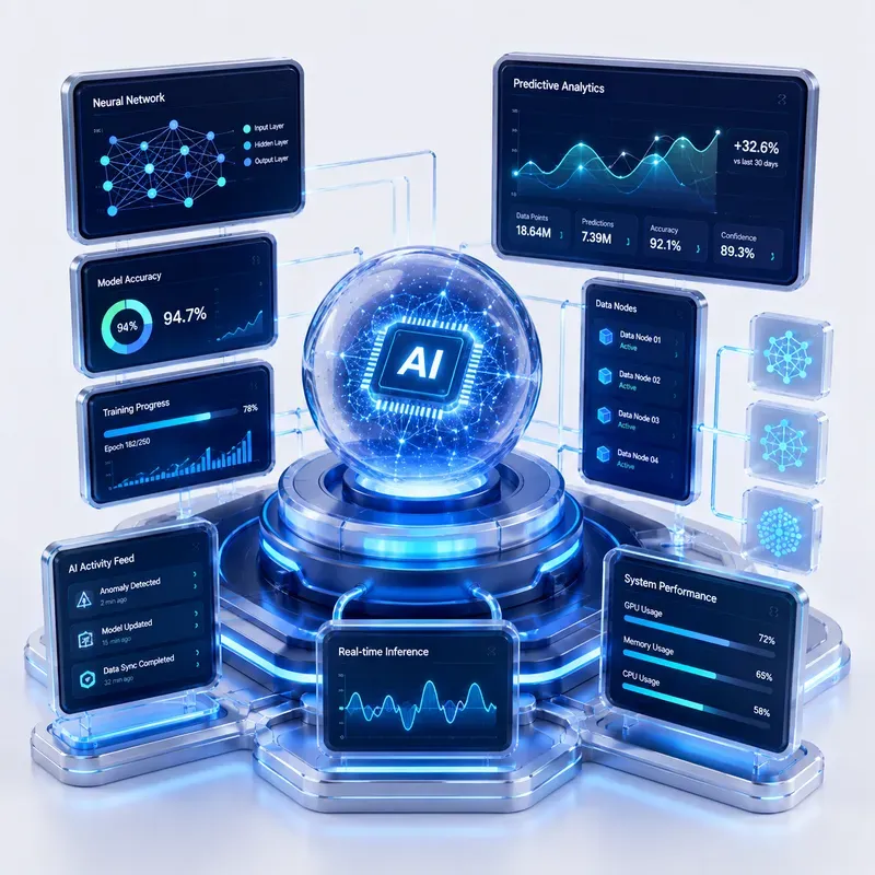 Premium 3D Analytics Dashboard Art