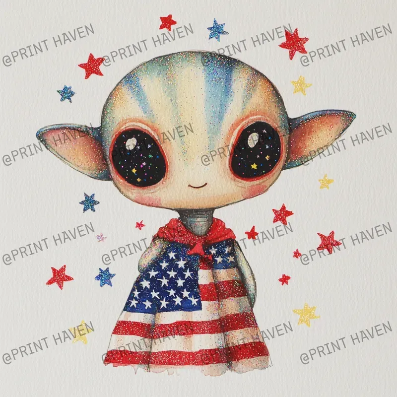 Patriotic Characters For 4th July Cards