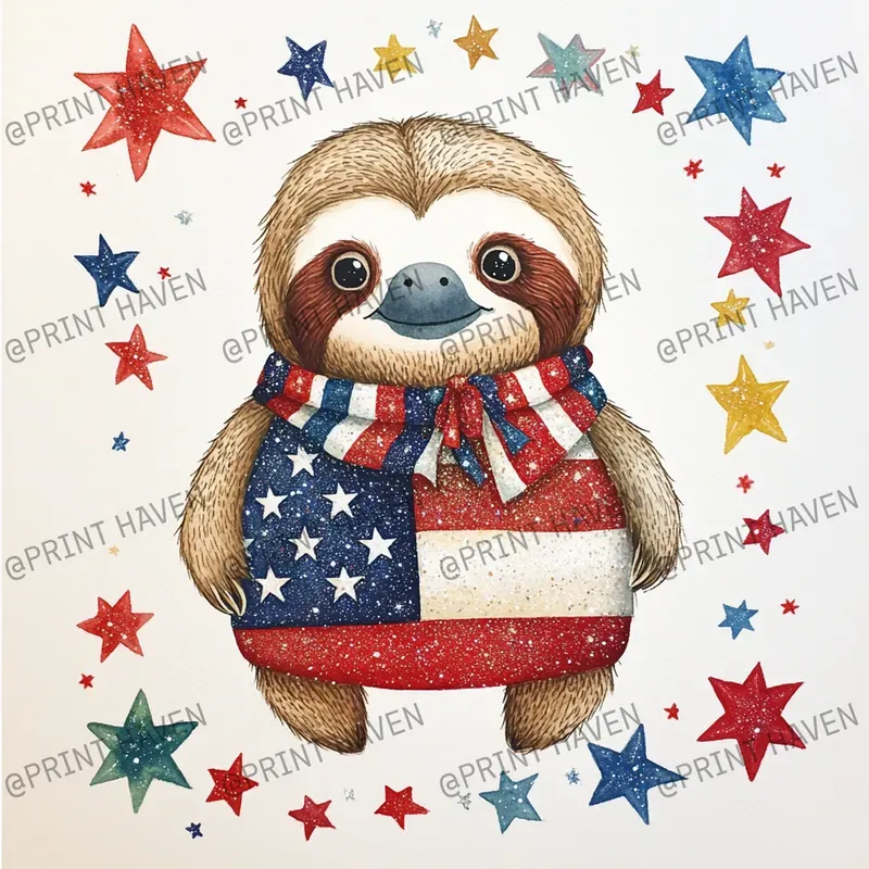 Patriotic Characters For 4th July Cards