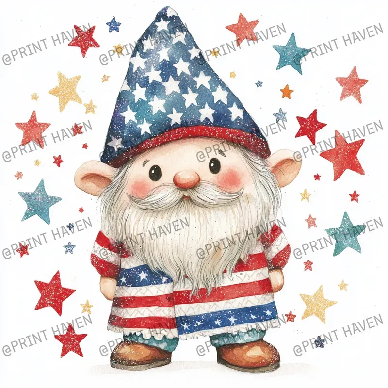 Patriotic Characters For 4th July Cards