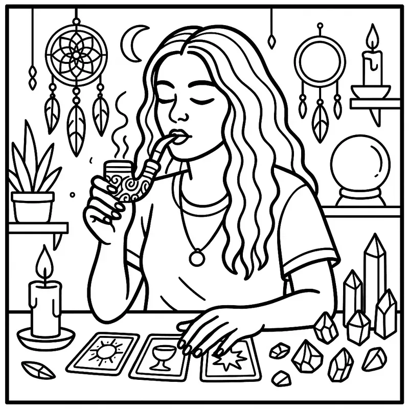 Stoner Girl Coloring Pages For Adults