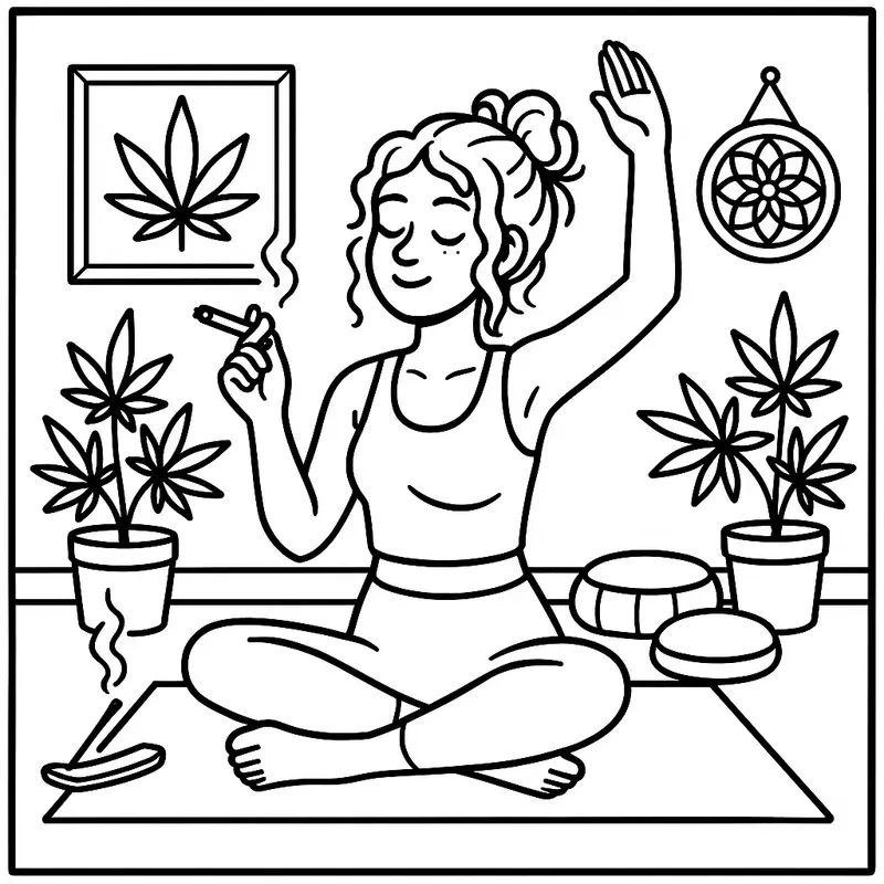 Stoner Girl Coloring Pages For Adults