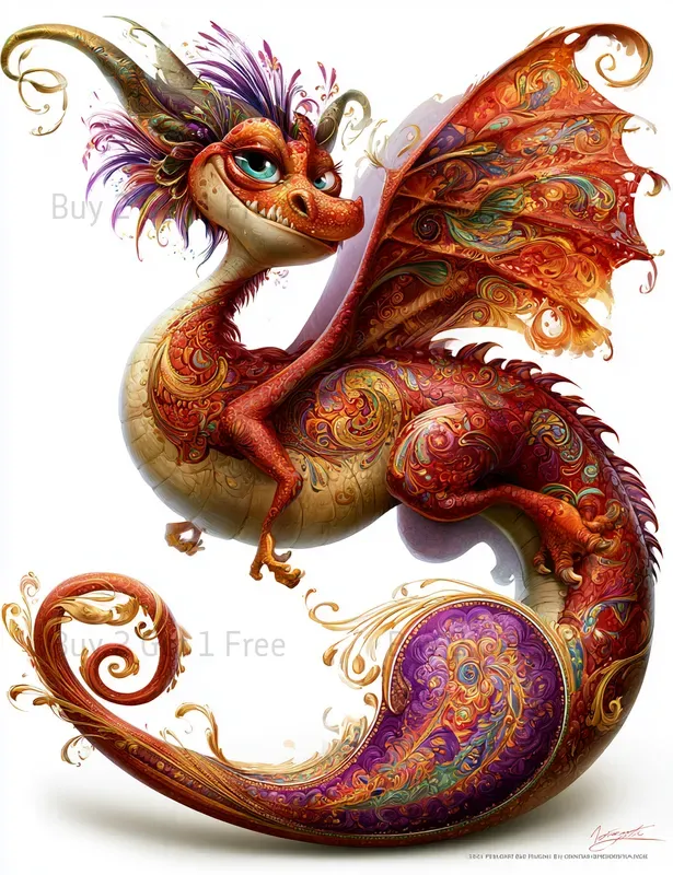Funny Fantasy Paisley Clipart