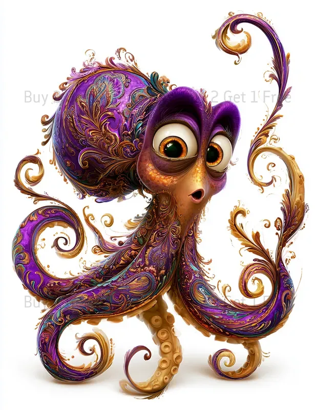 Funny Fantasy Paisley Clipart