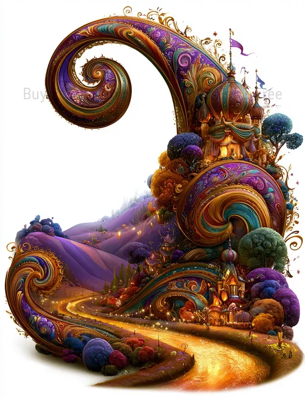 Funny Fantasy Paisley Clipart