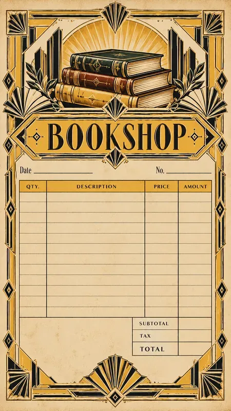 Art Deco City Printable Shop Receipts