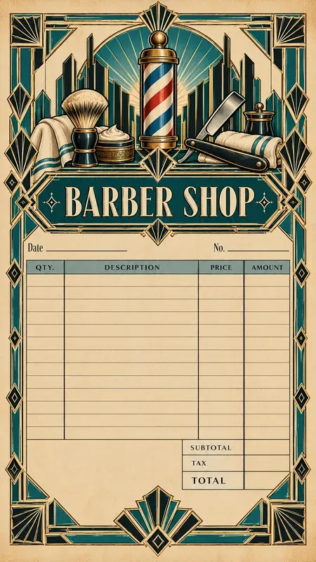 Art Deco City Printable Shop Receipts